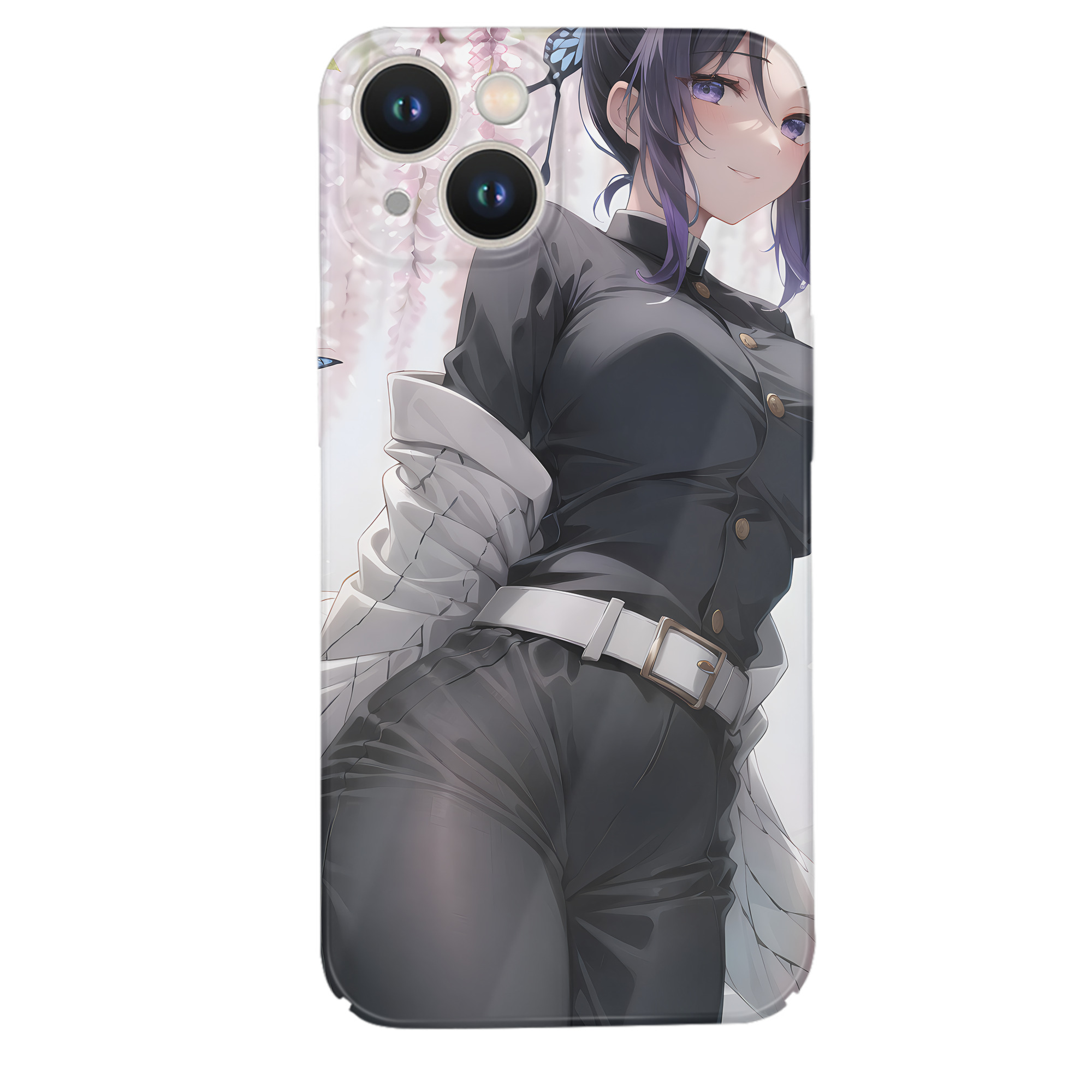 （画像用） 鬼滅の刃（きめつのやいば）蟲柱-胡蝶 しのぶ／こちょう しのぶ Kochou Shinobu 【iPhone 14シリーズ対応】ハードケース